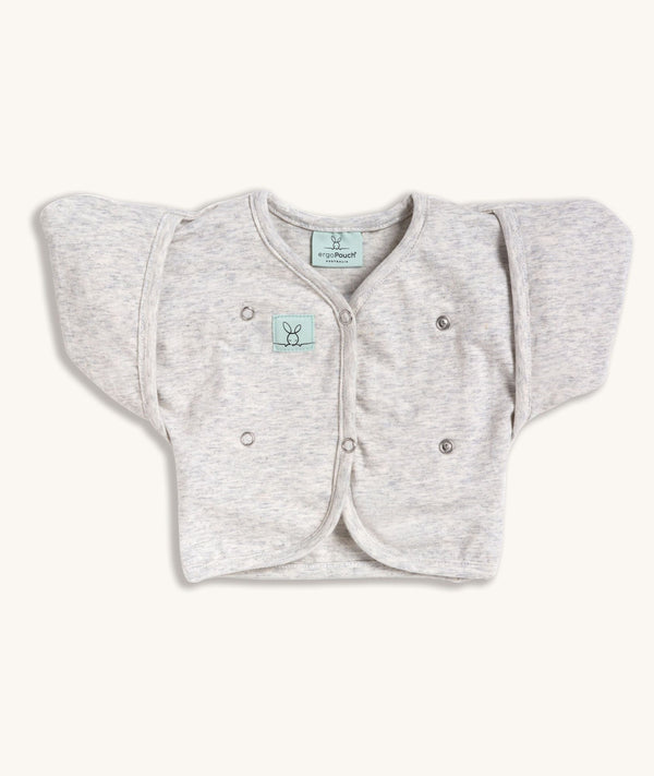 ergoPouch Butterfly Cardi Grey Marle, perfect for arms-up sleeping