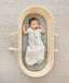 ergoPouch Cocoon Swaddle Sack 0.2 TOG Grey Marle, transitioning to arms out sleeping