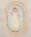 Newborn in ergoPouch Cocoon Swaddle Sack 0.2 TOG Critters, transitioned to arms out sleeping