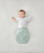 Baby wearing an ergoPouch Butterfly Cardi Grey Marle with one arm out