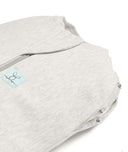 Close up of arm poppers in ergoPouch Hip Harness Cocoon Swaddle Sack 1.0 TOG Grey Marle