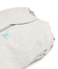 Close up of arm poppers in ergoPouch Hip Harness Cocoon Swaddle Sack 1.0 TOG Grey Marle