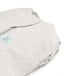 Close up of arm poppers in ergoPouch Hip Harness Cocoon Swaddle Sack 1.0 TOG Grey Marle