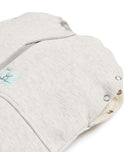 Close up of arm poppers in ergoPouch Hip Harness Cocoon Swaddle Sack 1.0 TOG Grey Marle
