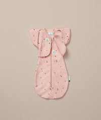 ergoPouch Butterfly Cardi Daisies on top of matching Cocoon Swaddle Sack