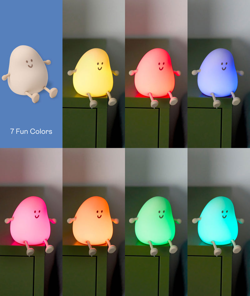Blobby Bedtime Lamp featuring seven fun colors