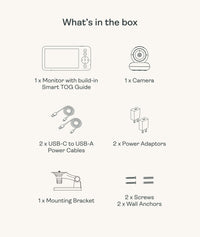 What is included in the box of ergoPouch Drift Home Baby Monitor and Smart TOG Guide