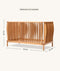 Dimensions of the ergoPouch ellska Skye Crib