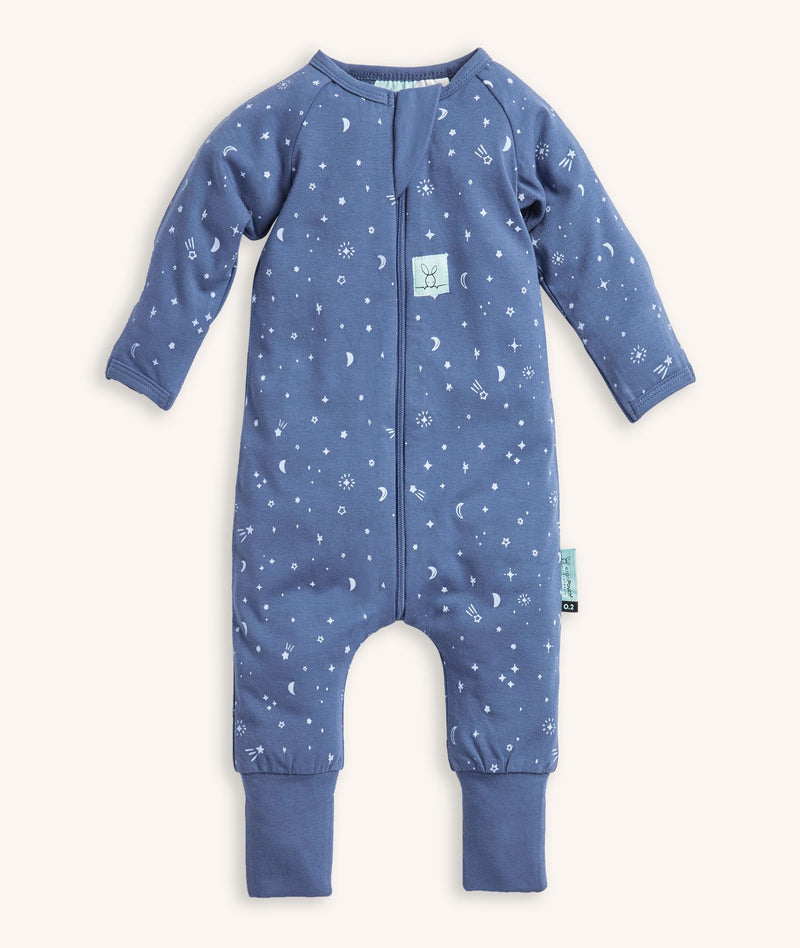 Front of the ergoPouch Long Sleeve Romper 1.0 TOG Night Sky
