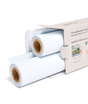 Close up of ergoPouch Window Blockout White reusable rolls in the packaging