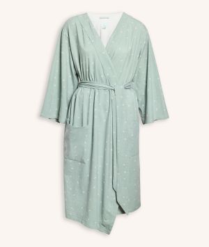 Matchy Matchy Bamboo Maternity Robe in Sage