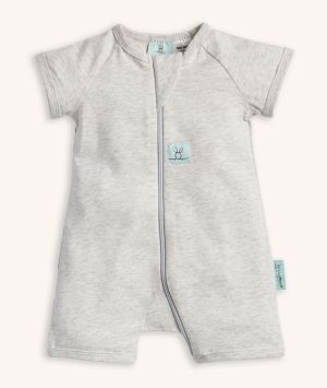 Short Sleeve Infant Summer Romper 0.2 TOG in Grey Marle by ergoPouch