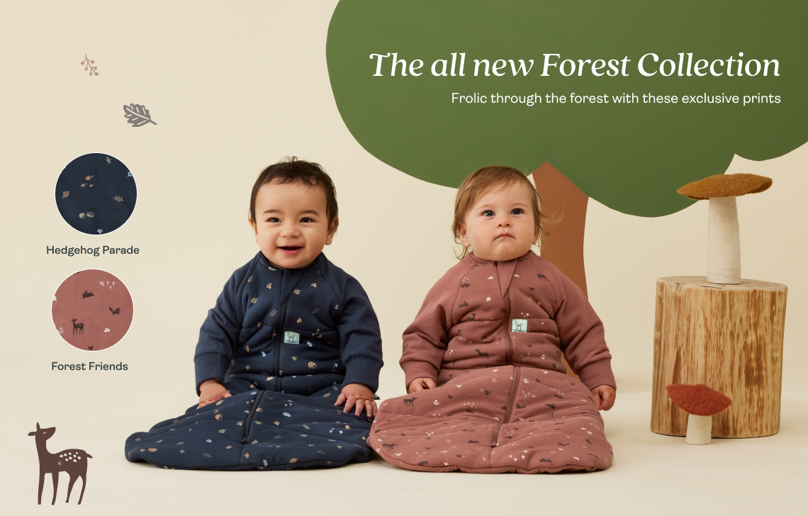 The FW23 Pouch Tales Collection features two cozy and warm prints for Fall/Winter - Hedgehog and Forest Friends - across our full range of organic, TOG-rated sleepwear.  These limited edition prints will not stay around for long, so make sure you get them before they go!