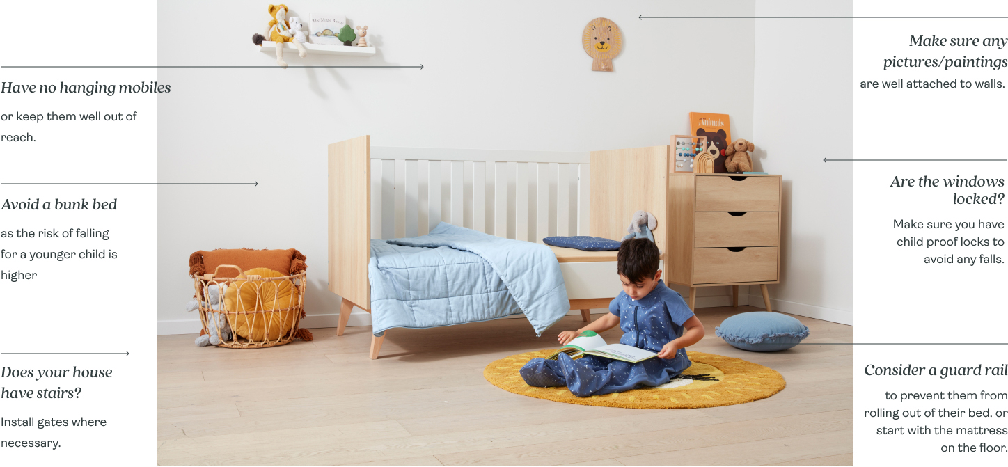 How to make a toddler or preschooler's room safe for sleep