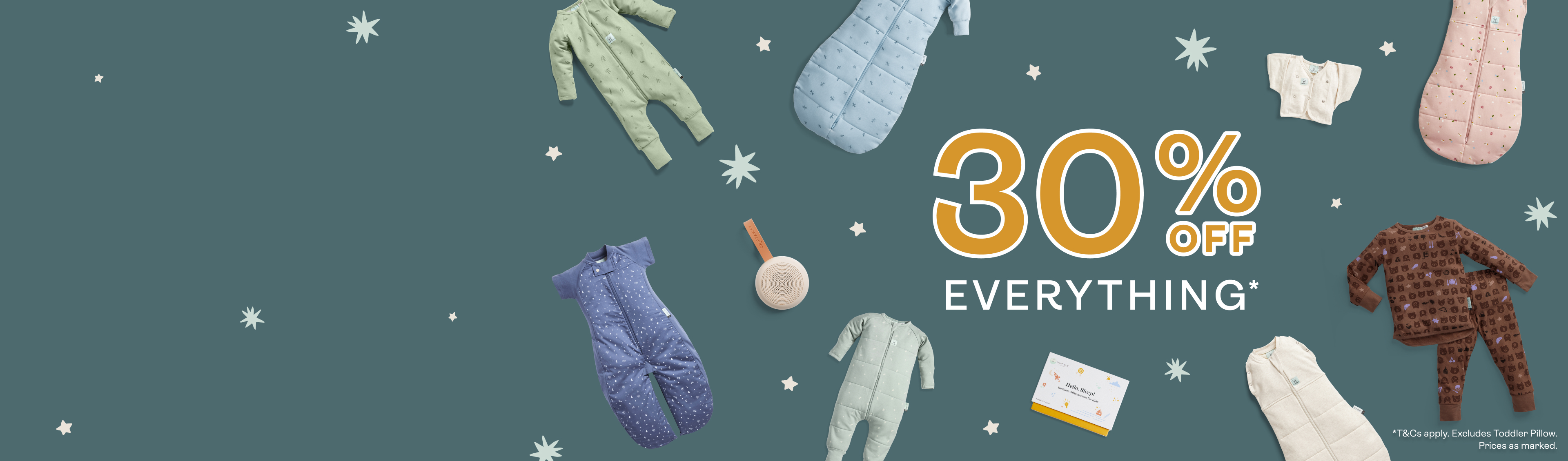 Mid Season Sale is here! Save 30% and stock up on all your favourite Swaddle Sacks, Sleep Sacks, Sleep Suits, Rompers and more. 